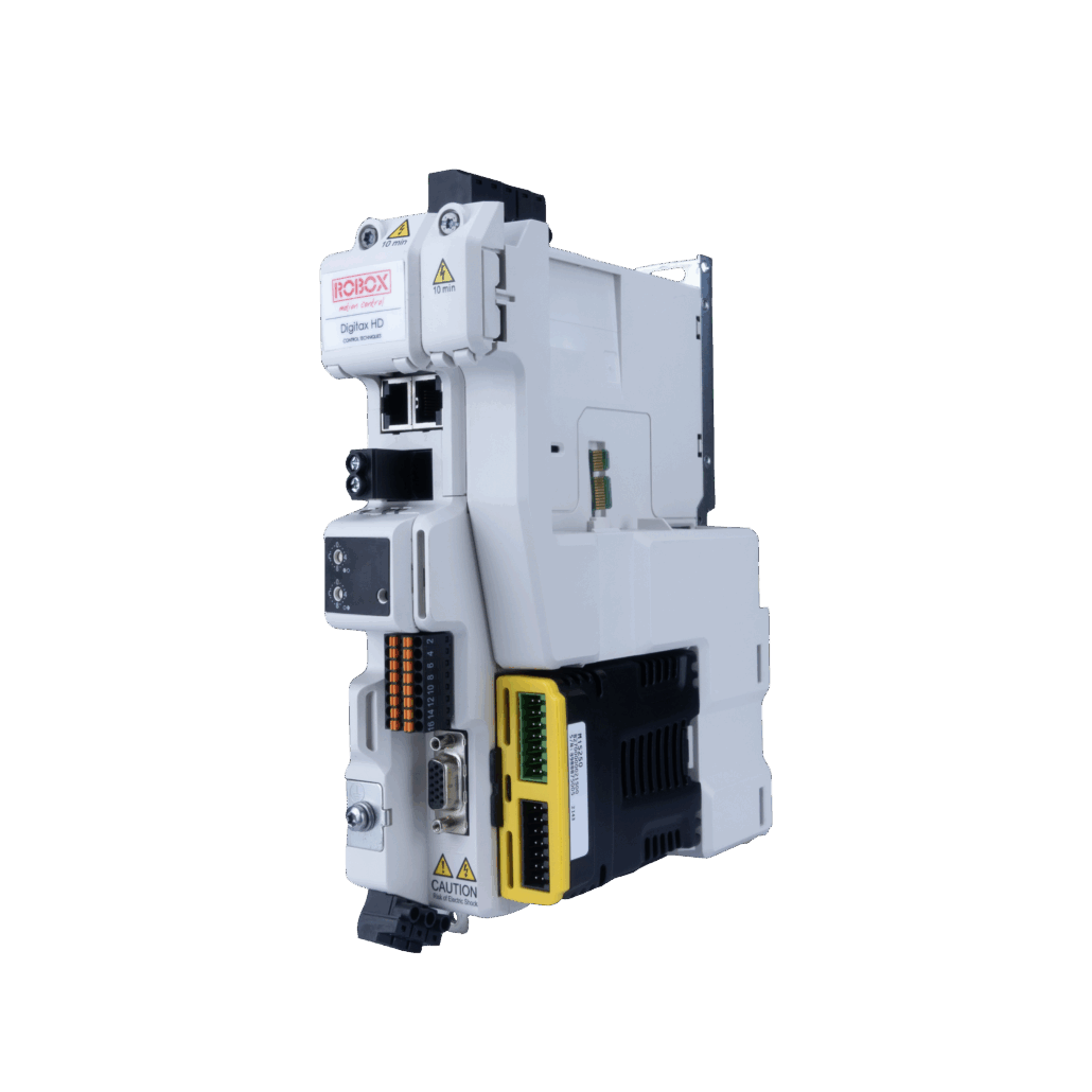 azionamento nidec digitax m753 Modulo elettronico industriale con connettori e interfacce, progettato per l'automazione avanzata dei processi.